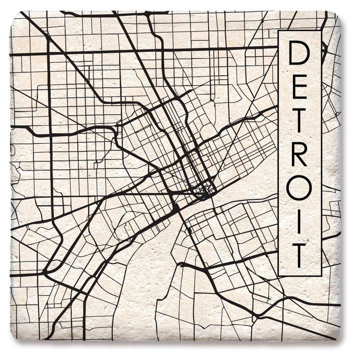 Custom city street map coaster