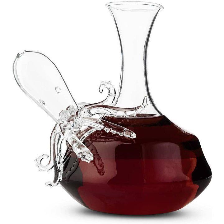 Octopus Tentacle Glass Decanter Handcrafted Decorative