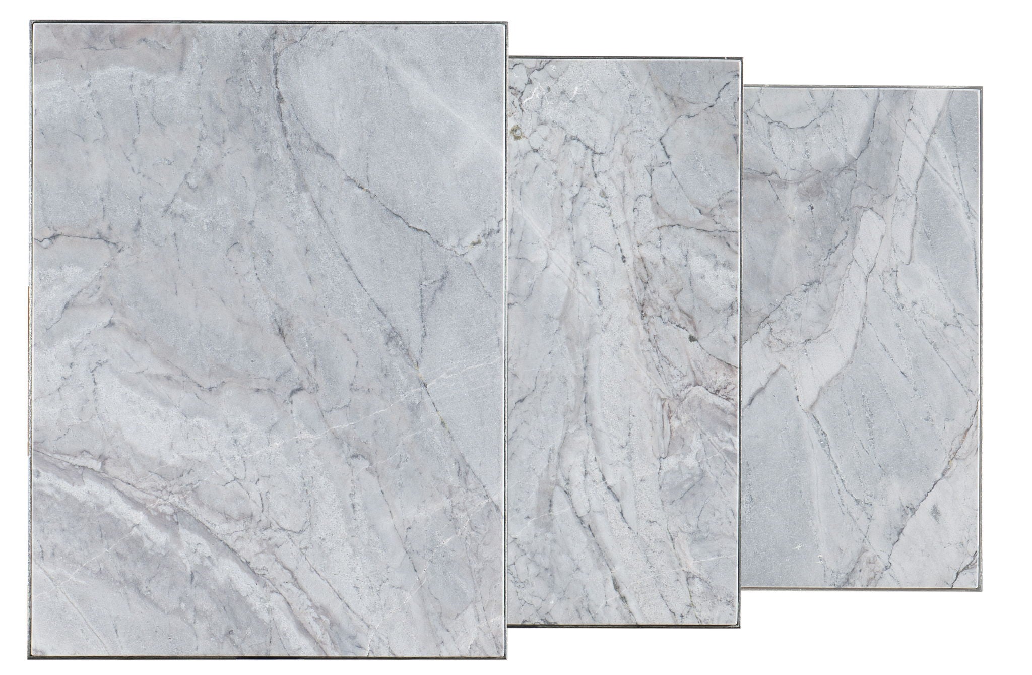 Melange - Bianca Nesting Tables - Pearl Silver