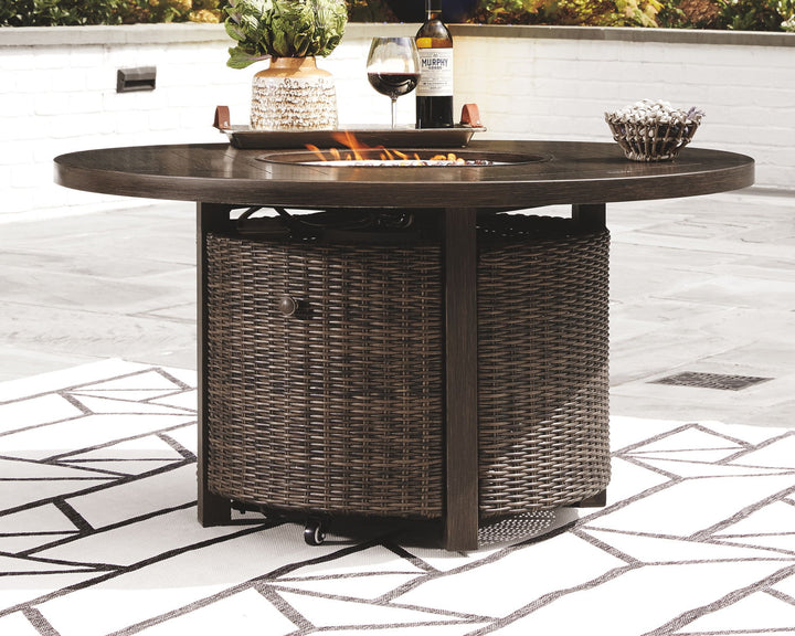 Paradise Trail - Medium Brown - Round Fire Pit Table
