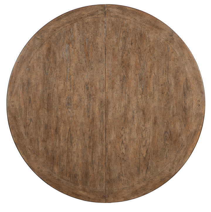 Americana - Round Pedestal Dining Table With One 22" Leaf
