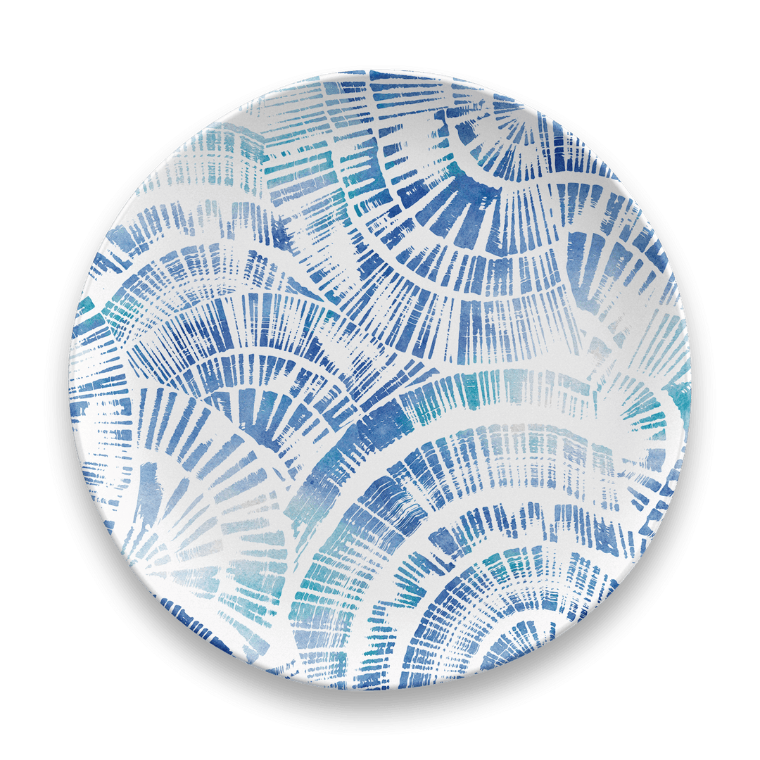 Coastal Scallops Dinnerware,100% Melamine,BPA free,Food Safe: Fish Shaped Dip Bowl, 5.9"/ 8.3 oz.