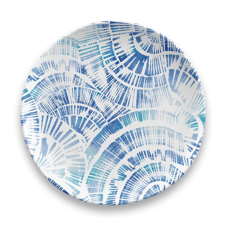 Coastal Scallops Dinnerware,100% Melamine,BPA free,Food Safe: Fish Shaped Dip Bowl, 5.9"/ 8.3 oz.