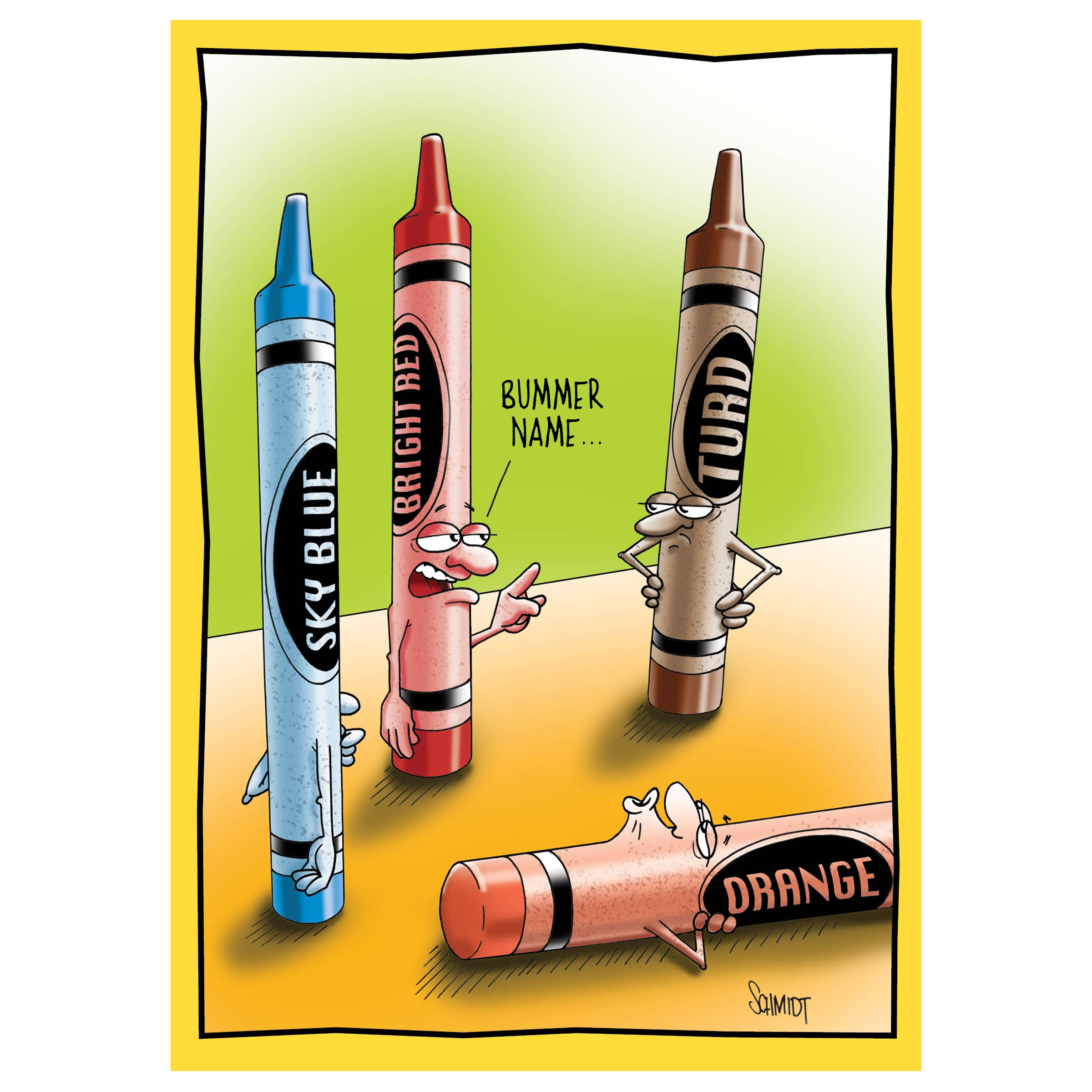 Funny Crayons | Humorous Birthday Card – Setting The Space