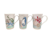 AQUATIC TIDE WATERCOLOR 18OZ MUG, 3 ASST
