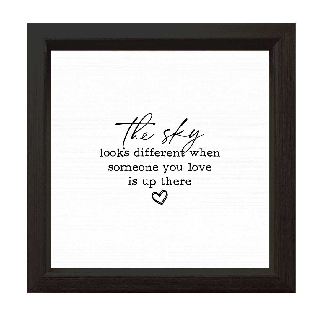 The Sky Looks Different | Wood Sign: White