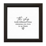 The Sky Looks Different | Wood Sign: White