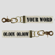 Personalized Town + Coordinates Keychain
