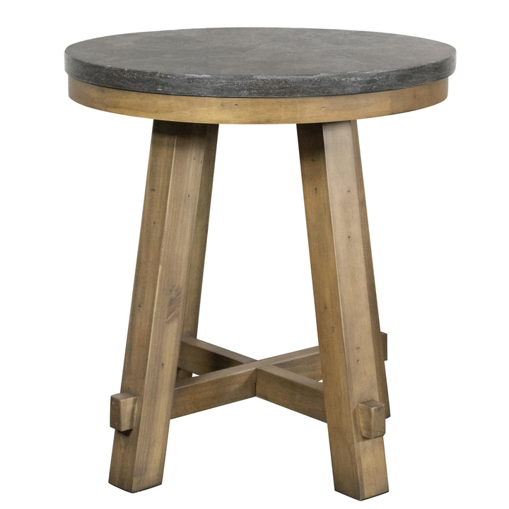 Weatherford - Round End Table - Reclaimed Natural Pine