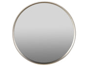 Avaline, Modern - Round Mirror - Pearl Silver