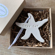 Custom Starfish Silhouette Ornament | Handmade Pottery