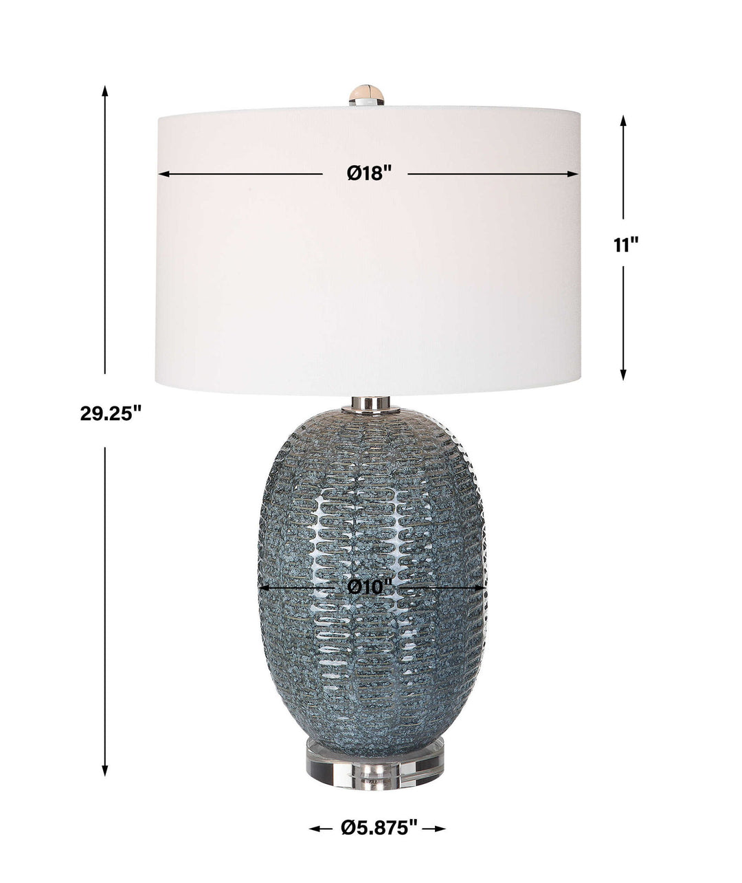 Caralina - Geometric Table Lamp - Gray