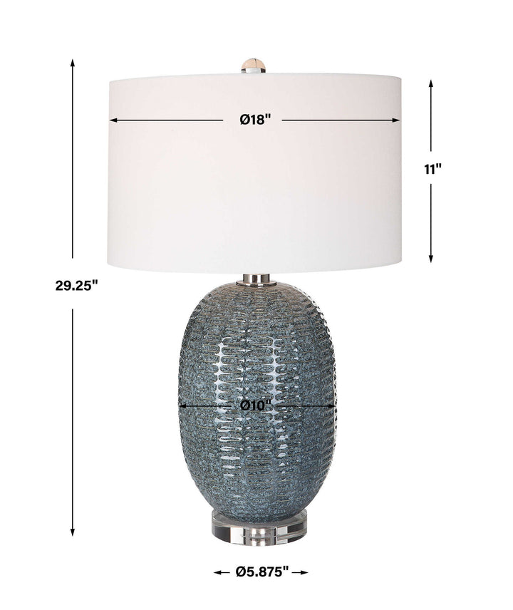 Caralina - Geometric Table Lamp - Gray