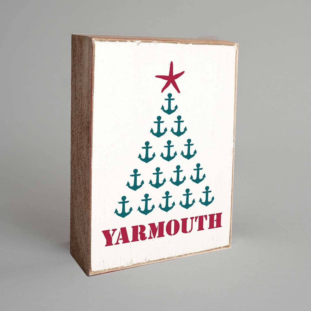Personalized Anchor Tree Decorative Wooden Block