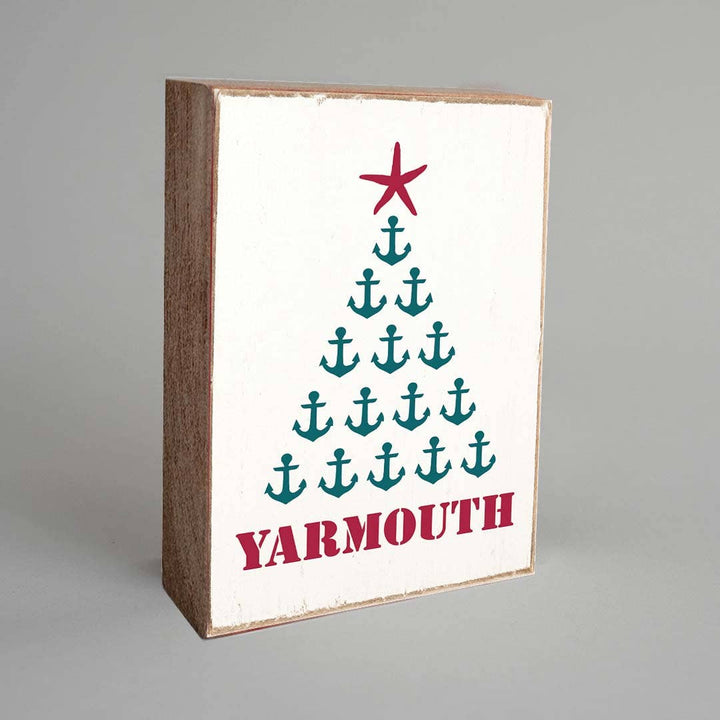 Personalized Anchor Tree Decorative Wooden Block