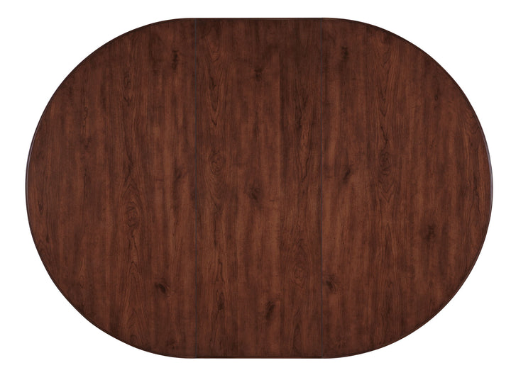 Charleston - Round Pedestal Dining Table With 1-20in leaf - Dark Brown