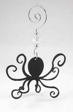Octopus Ornament  - Hand Painted Steel