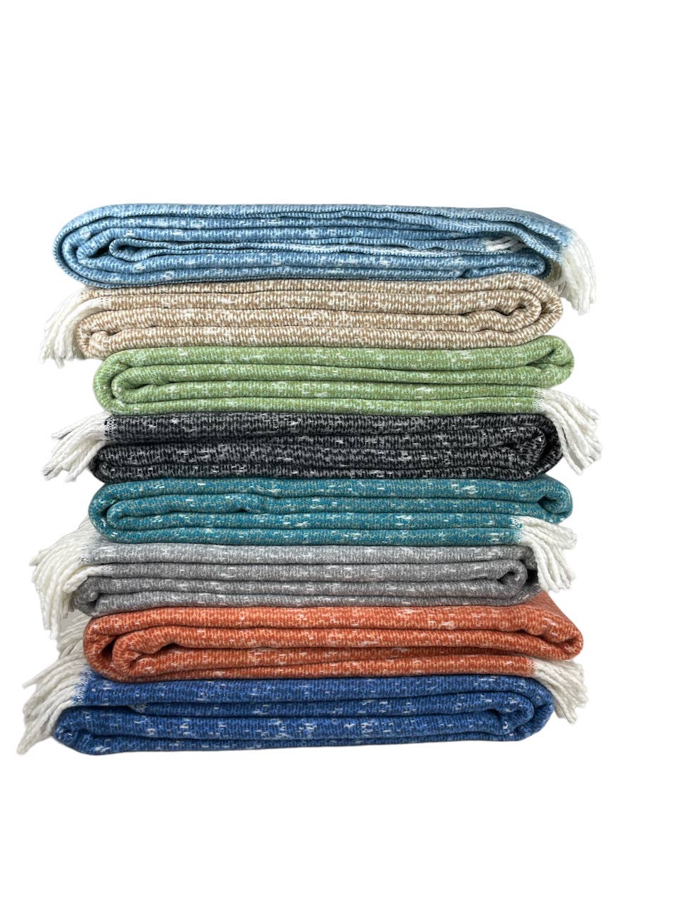 324 - Celestial Plush Throw with Ivory Fringe - 55" x 70": Light Blue