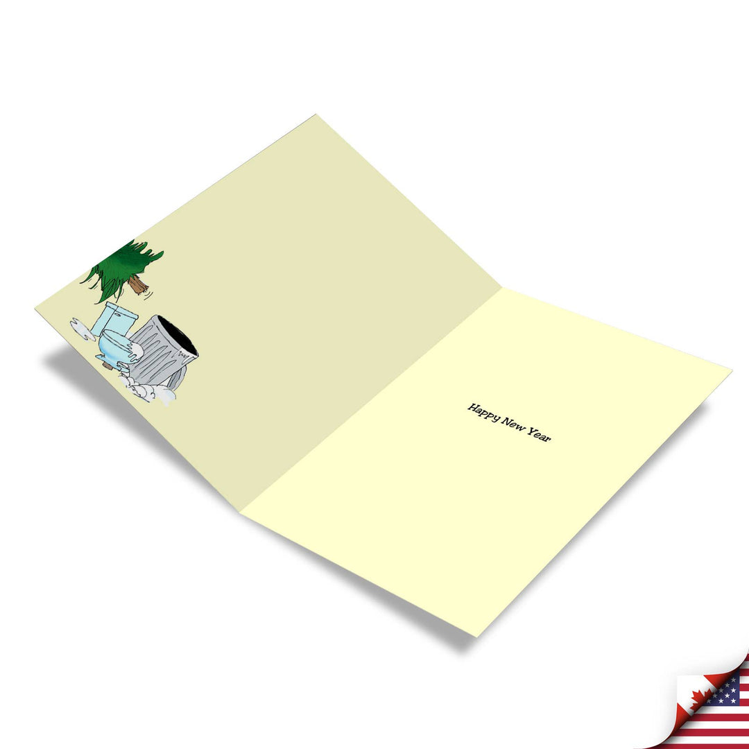 Single Christmas Card - Two can play this game New Year