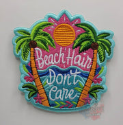 Beach Hair Don't Care Iron-On PATCH