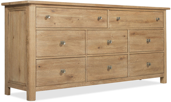 Driftwood - Eight-Drawer Dresser - Light Wood