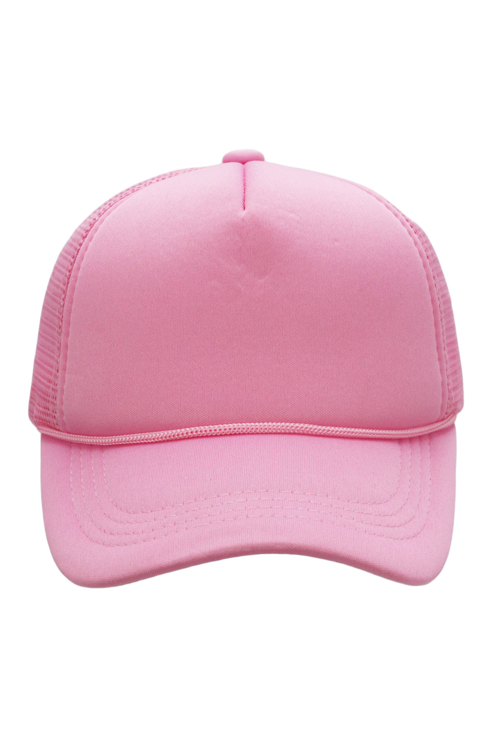 Kids Five Panel Sponge Padded Trucker Hat: BLACK / ONE SIZE