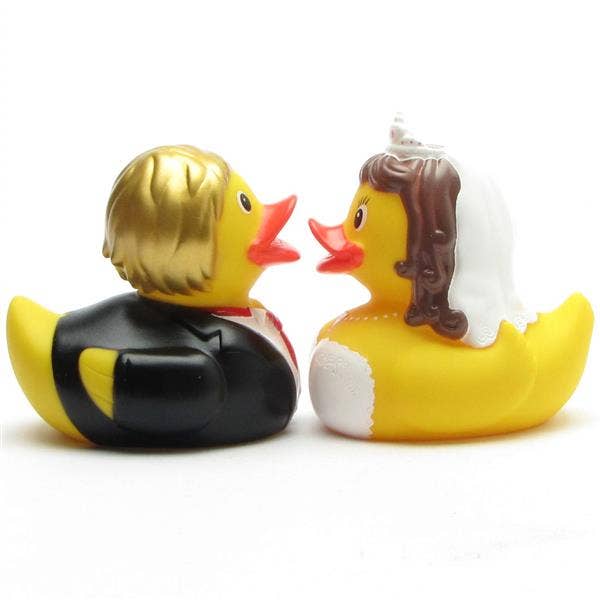 Rubber Duck Bridal Couple Set of 2 Rubber Ducks