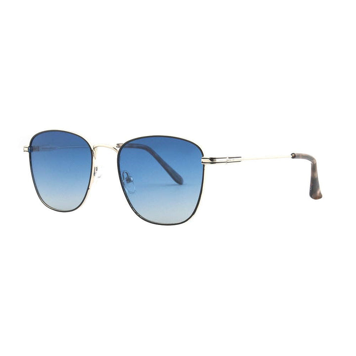ELLE | Silver Frame / Grey Tortoise Tips / Blue Gradient Lens | Polarized Sunglasses