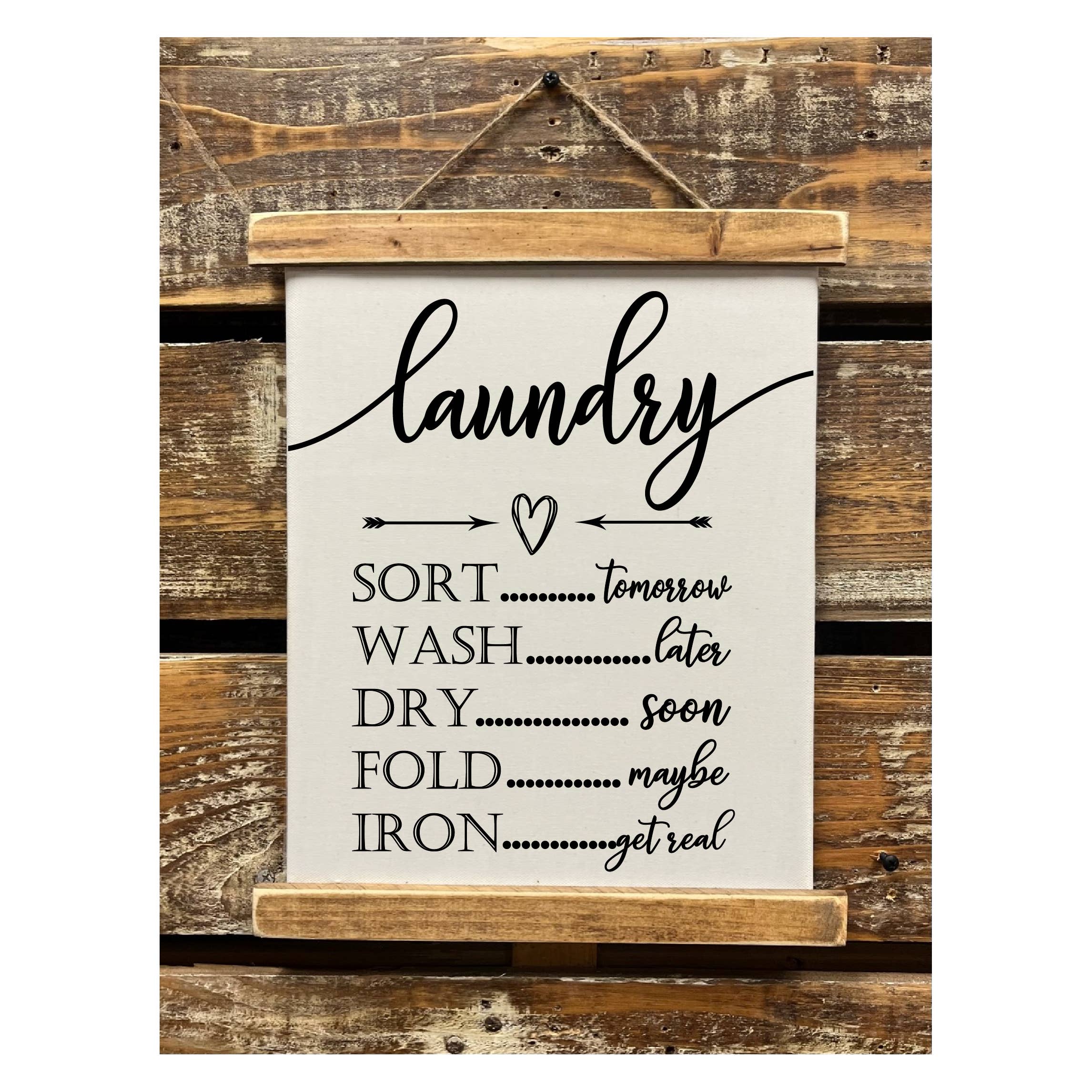 Wall Scroll Sign Laundry Schedule: Storm Blue