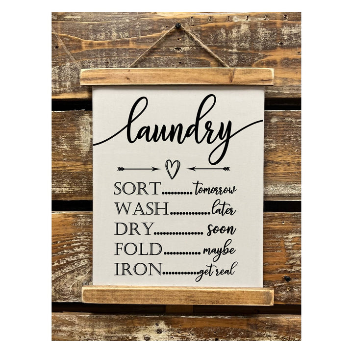 Wall Scroll Sign Laundry Schedule: Storm Blue