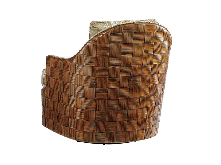 Island Fusion - Nagano Swivel Chair - Dark Brown / Beige