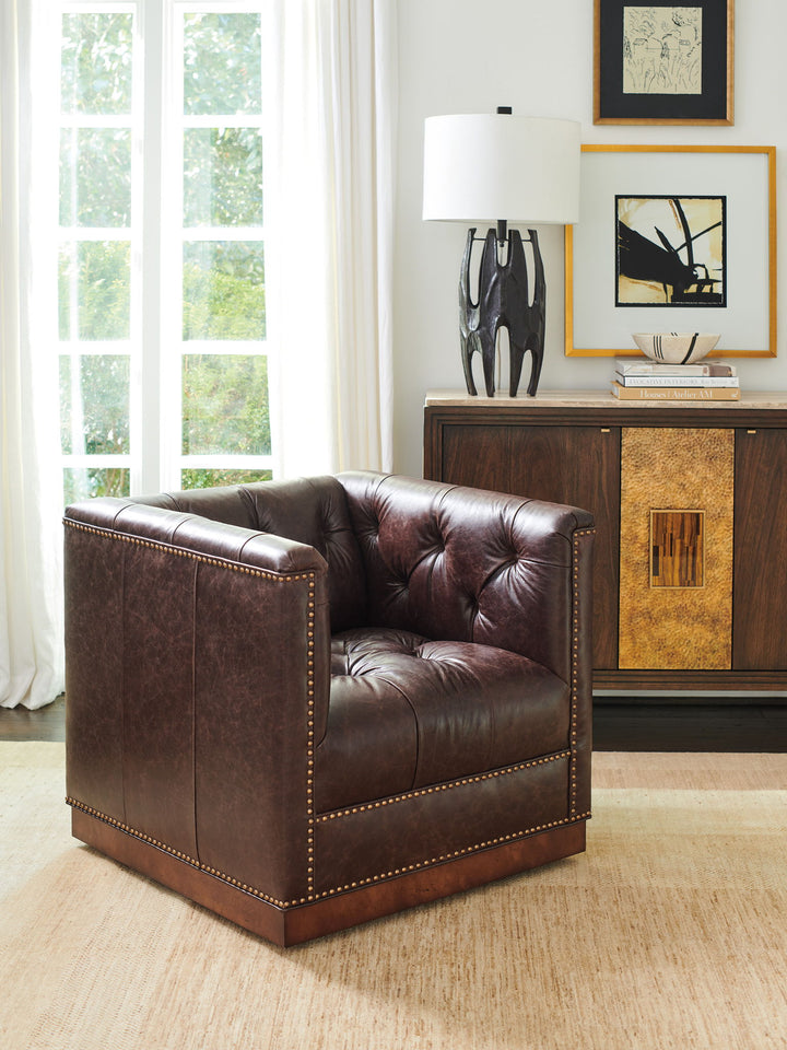 Silverado - Santa Clara Hall Chest With Stone Top - Dark Brown