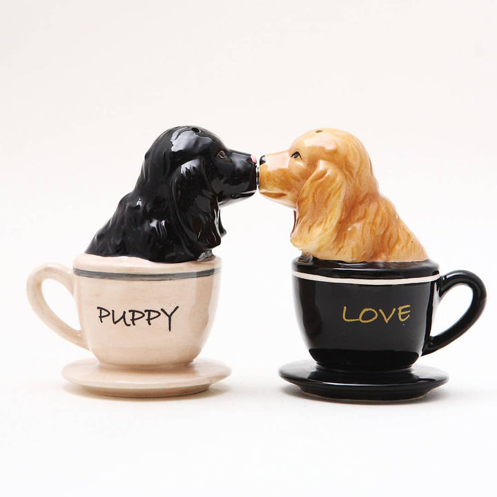Teacup Cocker Spaniels Salt and Pepper Shaker Set