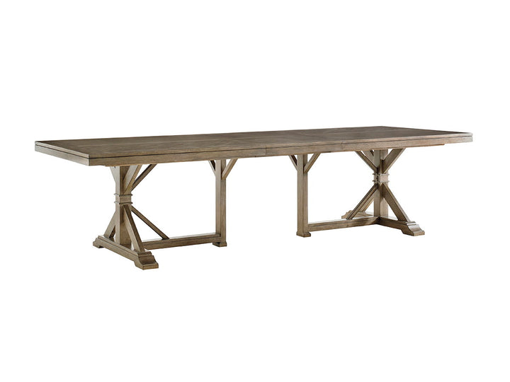 Cypress Point - Pierpoint Double Pedestal Dining Table - Dark Brown