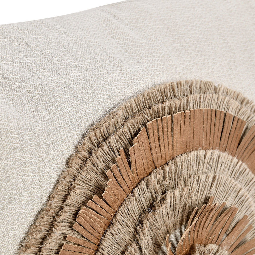 Timeless - TL Pueblo Leather Pillow - Chestnut / Natural