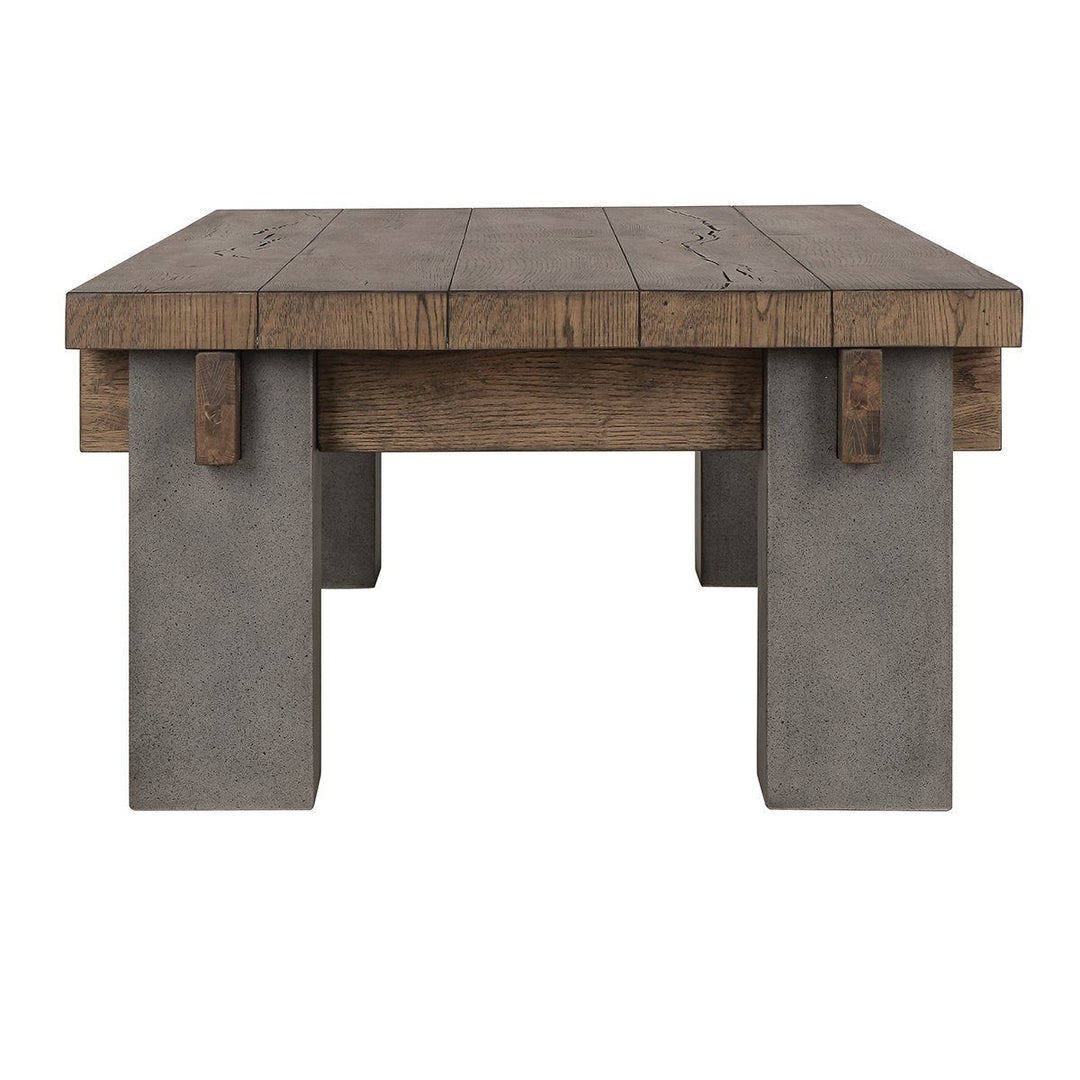 Dallas - Solid Wood Rectangle Coffee Table - Brown