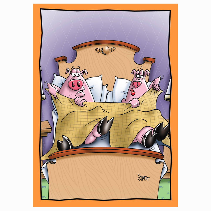 Hoggin' the Covers | Humorous Anniversary Card