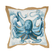 Vibrant Outdoor Octopus Pillow: Navy Blue / Cover Only / 18"