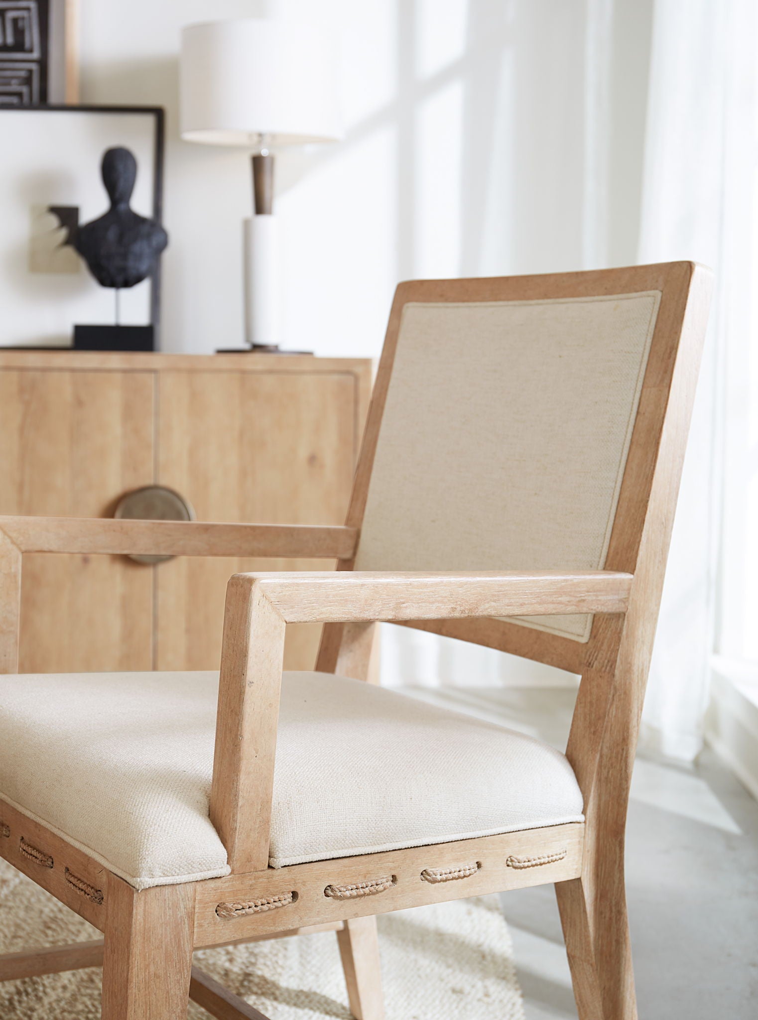 Retreat - Cane Back Arm Chair (Set of 2) - Beige
