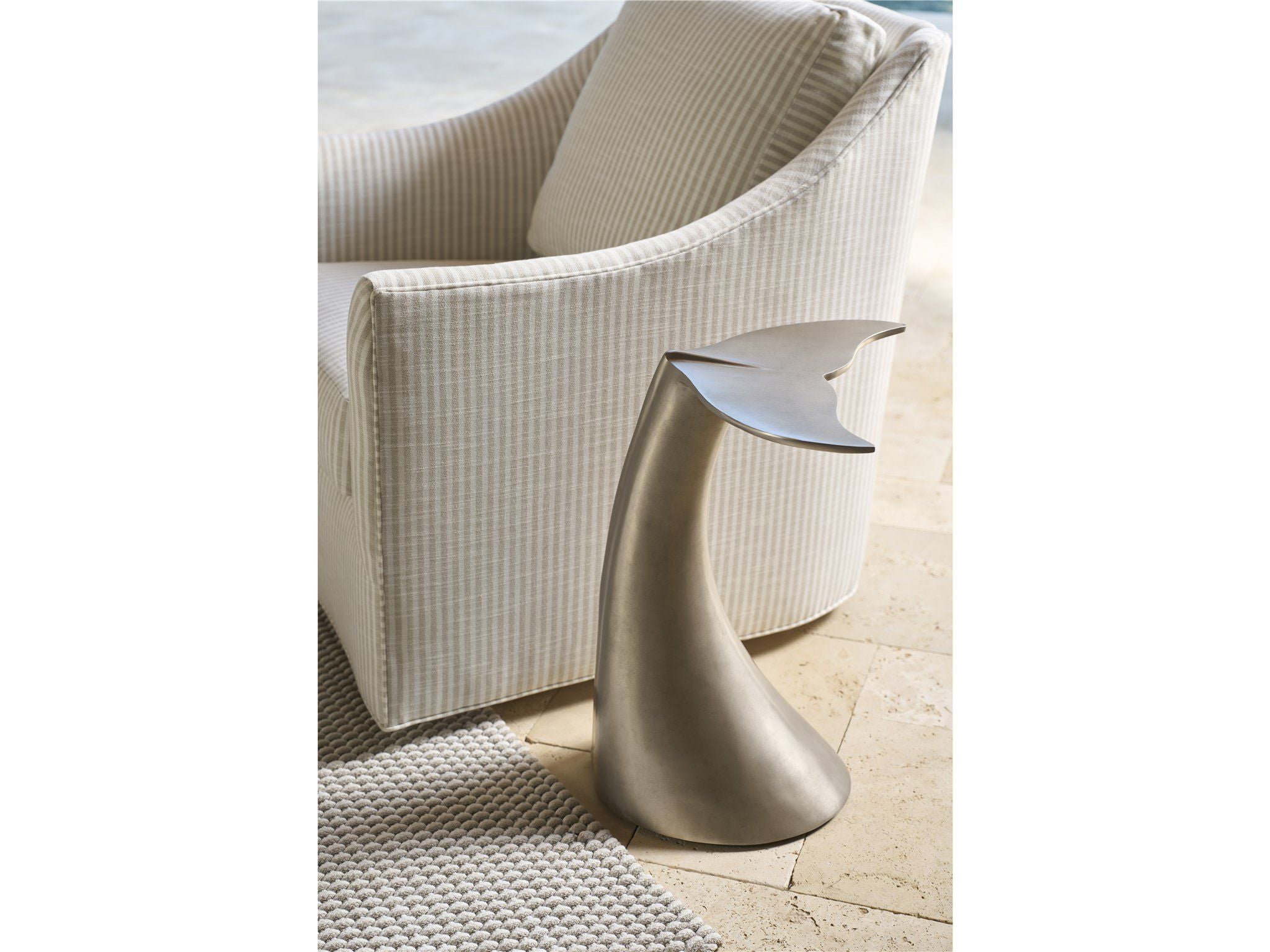 Oasis - Whale Tail Accent Table - Dark Gray