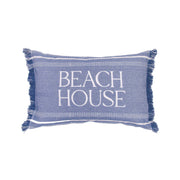 Coastal Beach House Stripe Throw Pillow