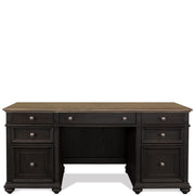 Regency - Credenza Desk - Antique Oak / Matte Black