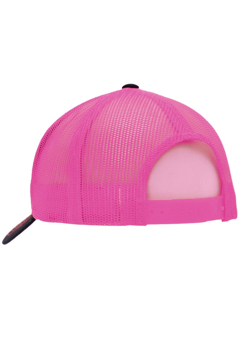 Sleek Black Front Six Panel Curved Bill Trucker Hat: Black