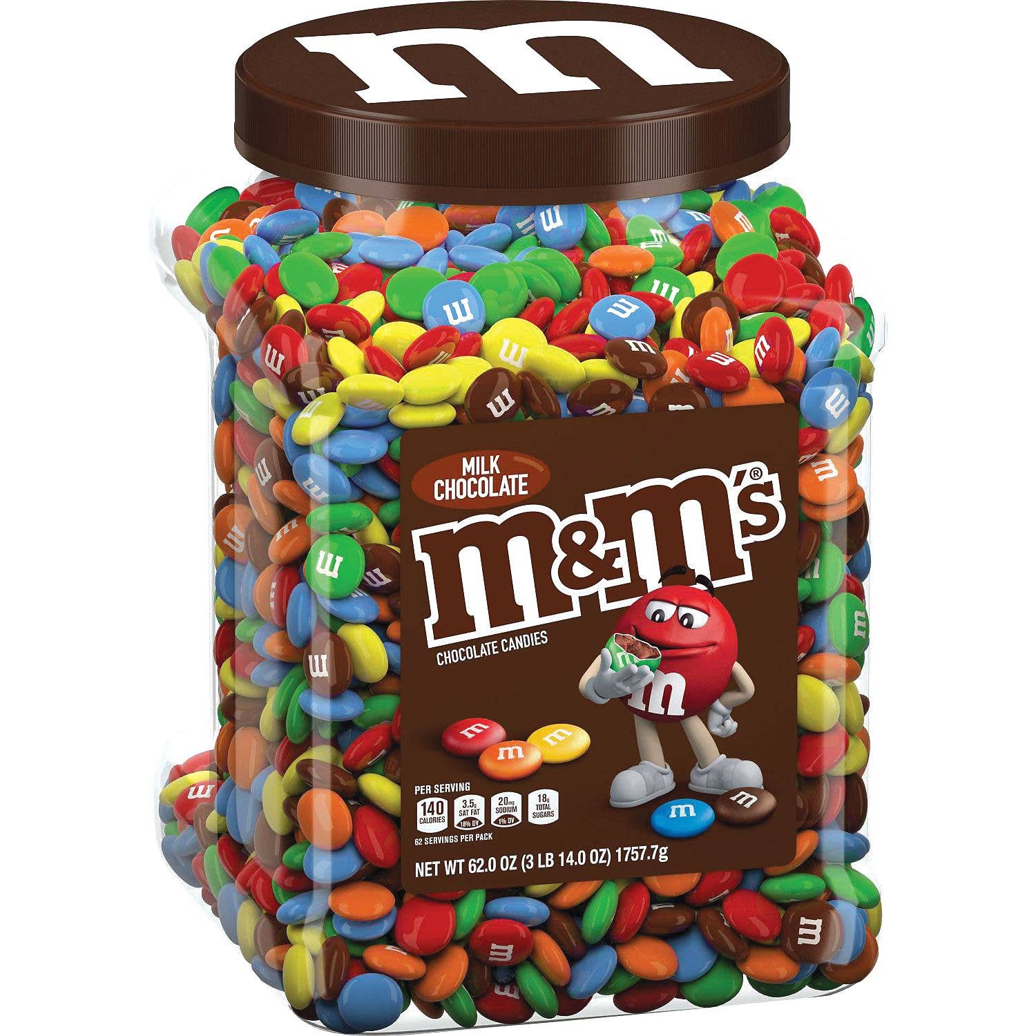 M&M's Plain Pantry Size, 62oz, 1 Container