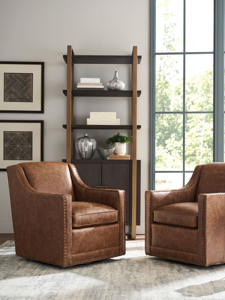 Lexington Leather - Barrier Leather Swivel Chair - Light Brown