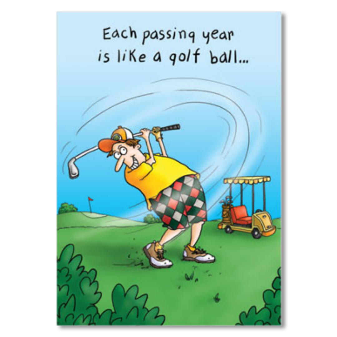 Golf Ball Birthday Card - 8830