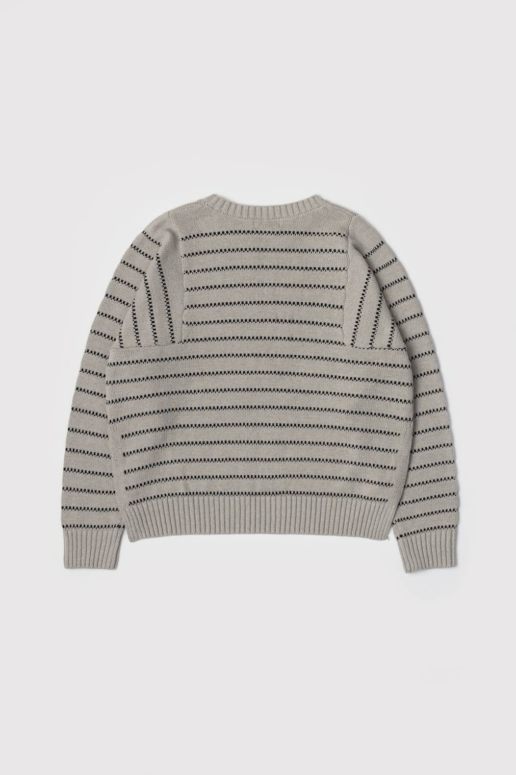 The Xanthe Sweater | Cozy Andalusian Stitch Sweater: CREAM-BLACK / LARGE