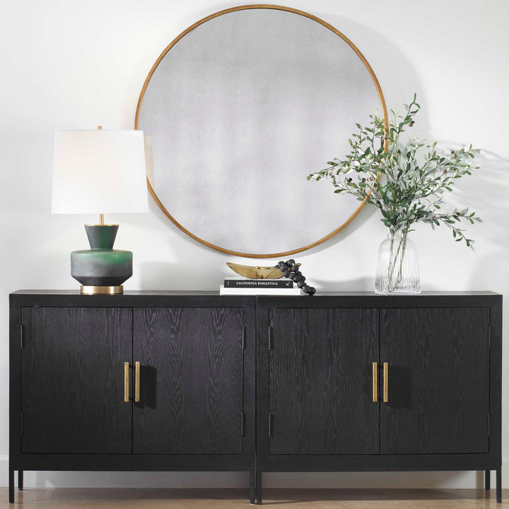 Junius - Round Mirror - Gold