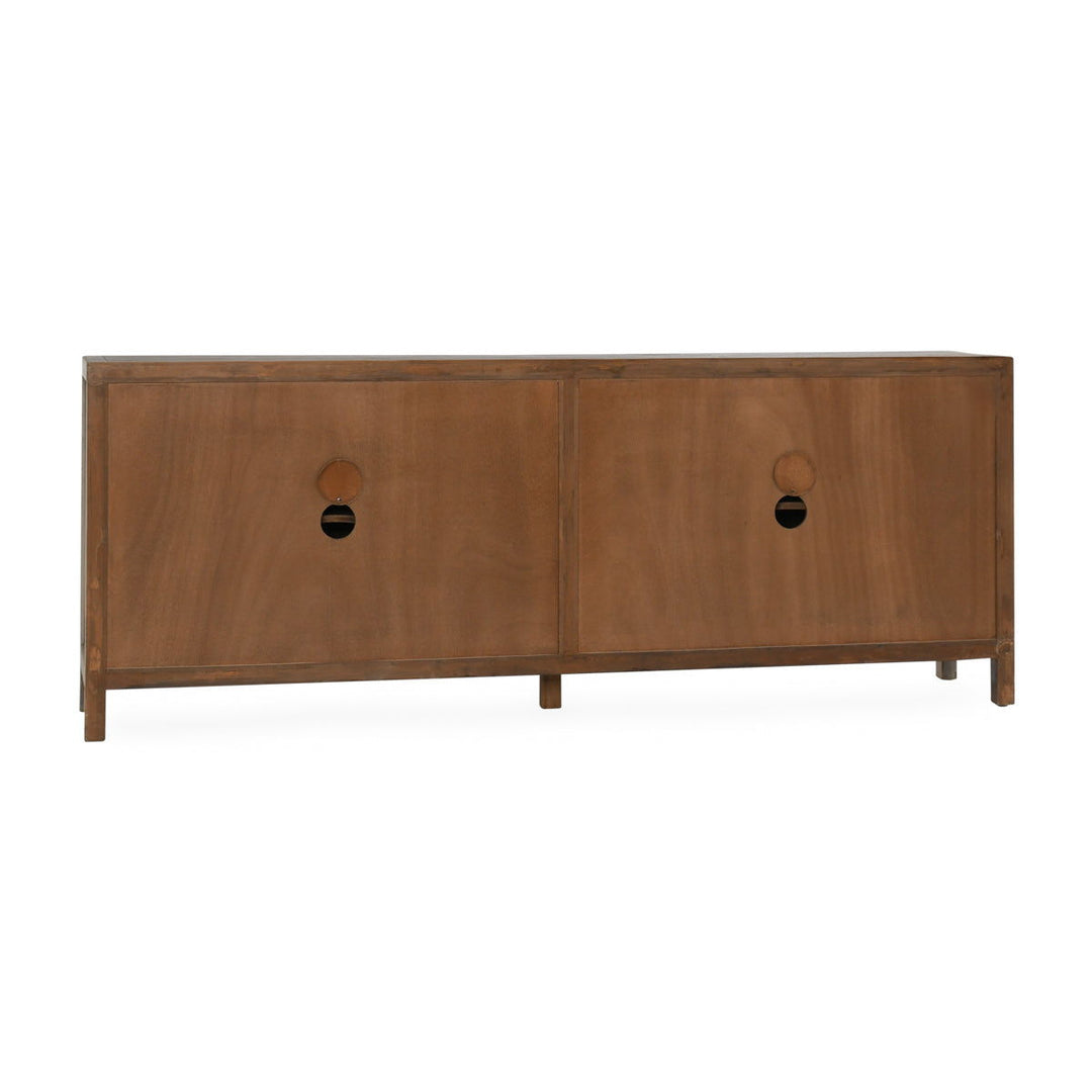 Sienna - Reclaimed Pine 4 Doors Cabinet - Beige