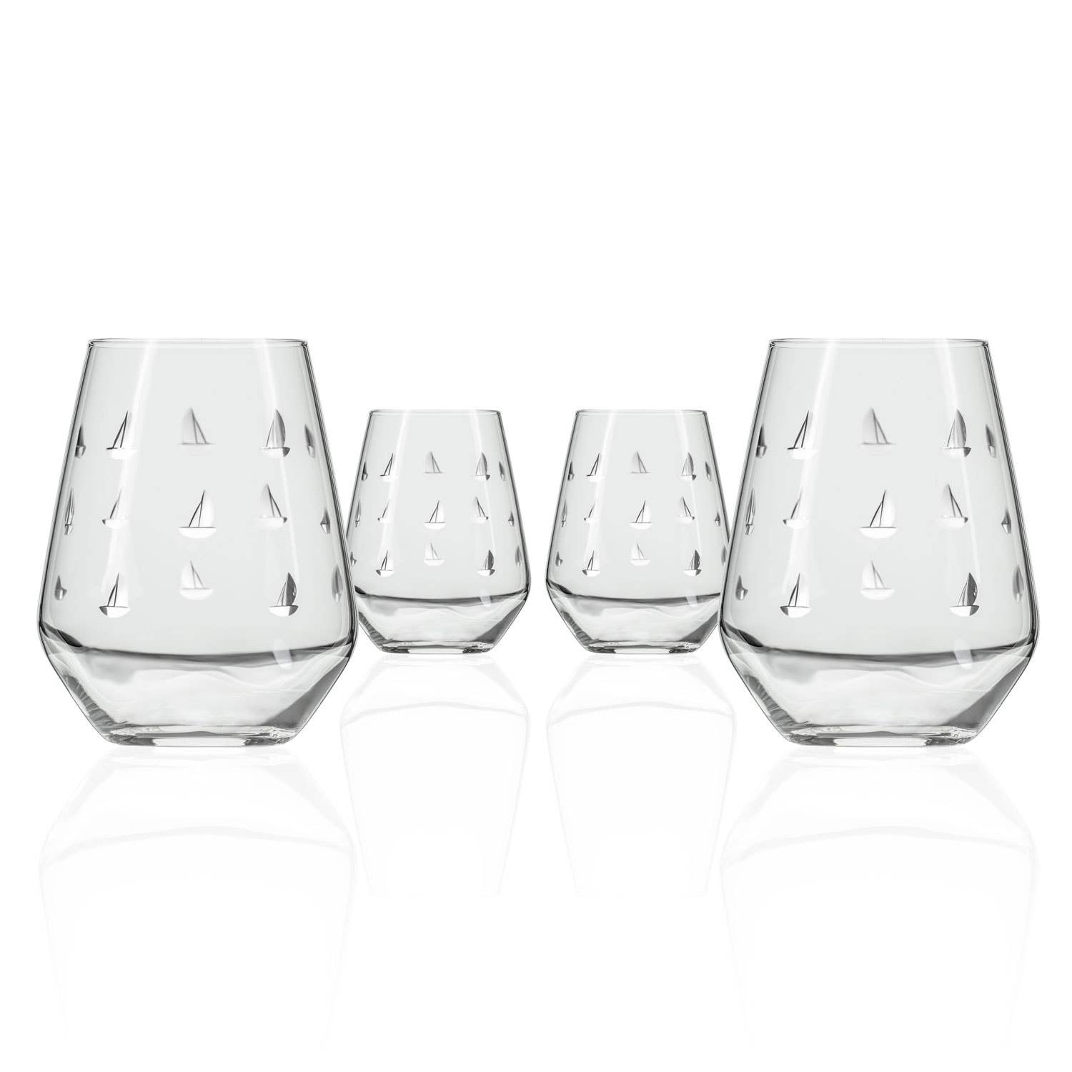 Sailing Stemless Wine Glass 18oz: Case of 12
